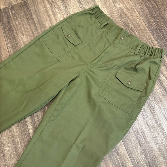 Vintage Boy Scout Pants Mens Green BSA Uniform Cargo Union Made in USA - Picture 7 of 11
